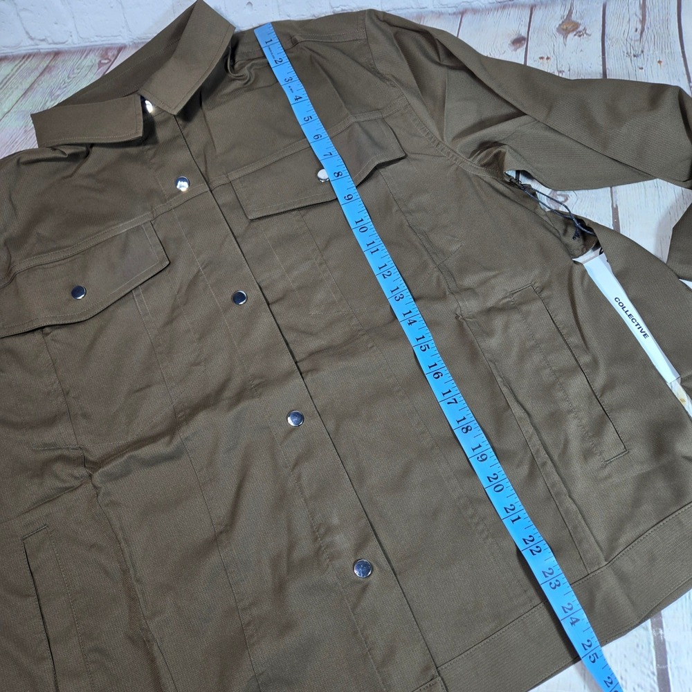 Girlfriend Collective Belted Wendy Tie Shirt Shacket Brown Windbreaker Small NWT - Picture 8 of 9